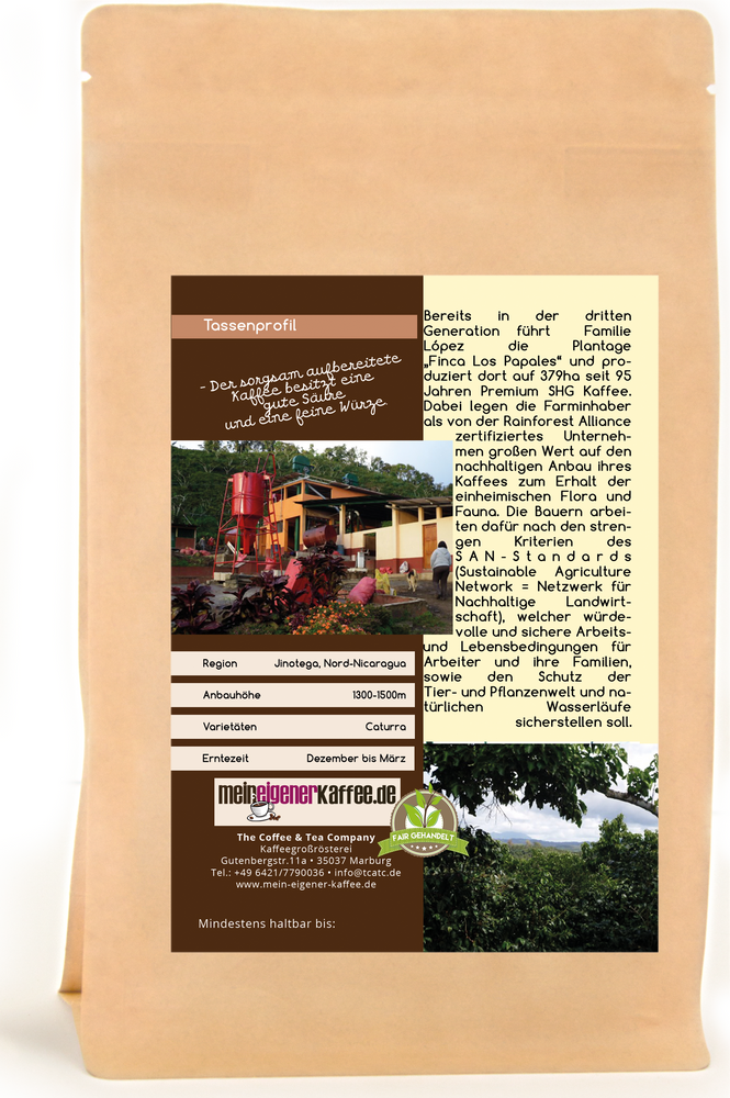 
                  
                    Kaffee Globetrotter - Kaffee Mit Herz - Nicaragua Los Papales
                  
                