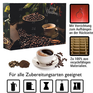 
                  
                    Kaffee-Adventskalender "Bio/Fair" 2025 mit 24 Biologischen, Raritäten- und Fair gehandelten Kaffees aus aller Welt
                  
                