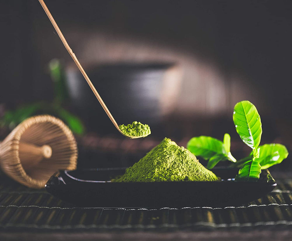 
                  
                    Matcha traditioneller grüner Tee nach Japan Art Matchapulver ideal zum kochen, backen und leckere Mixgetränke
                  
                