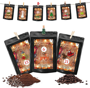 
                  
                    C&T Kaffee Adventskalender 2023 Ganze Bohnen zum Aufhängen | 24 Päckchen à 40g hochwertige Kaffees aus aller Welt | Exklusiver Weihnachts-Kalender mit Leine und Holzklammern
                  
                