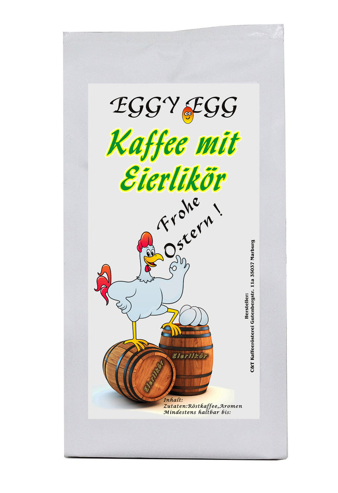 
                  
                    Osterkaffee „Eggy Egg“ mit Eierlikör-Geschmack
                  
                