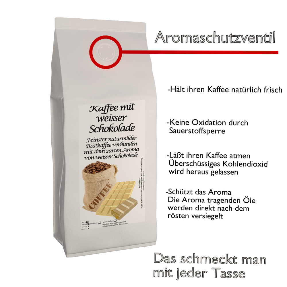 
                  
                    Aromakaffee Weiße Schokolade Flavoured Coffee
                  
                